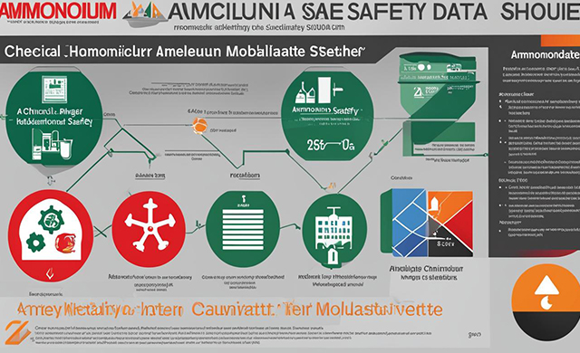 a chemical safety data sheet for ammonium molybdate, highlighting its regulatory compliance and essential safety information